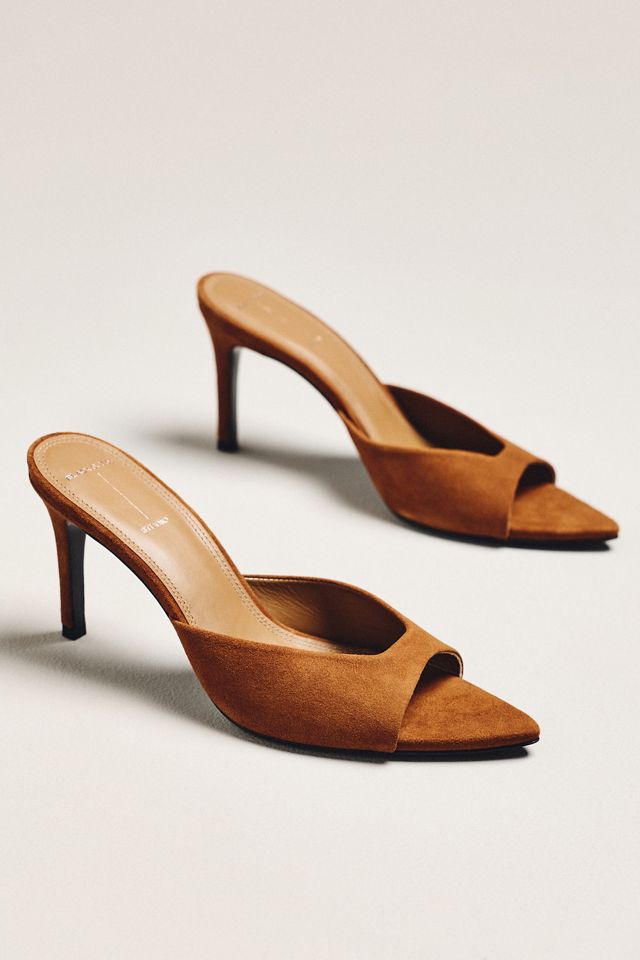 Black Suede Studio Brea 80 Mule Heels #2