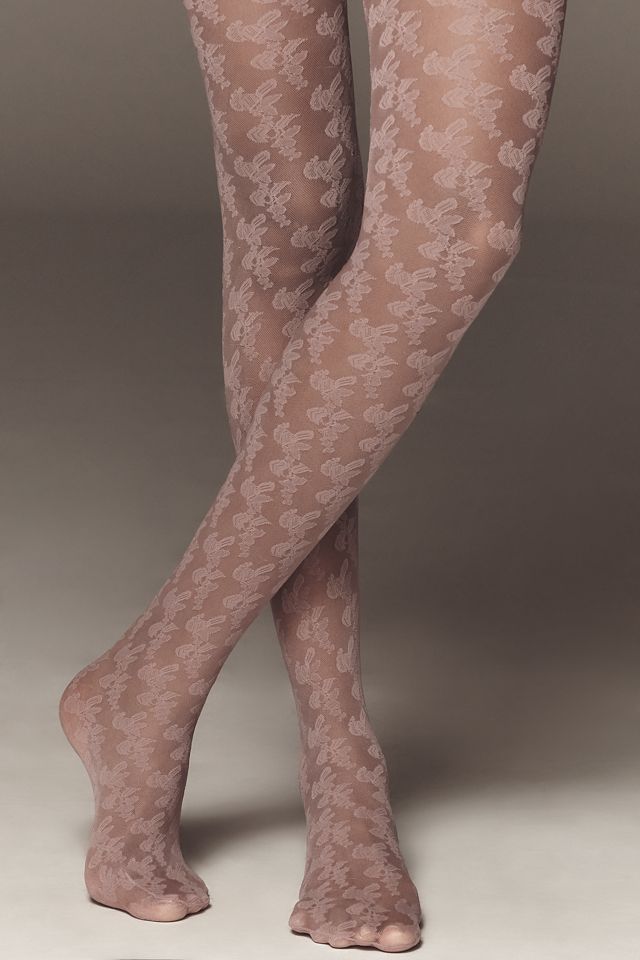 By Anthropologie Tulle Lace Tights #1
