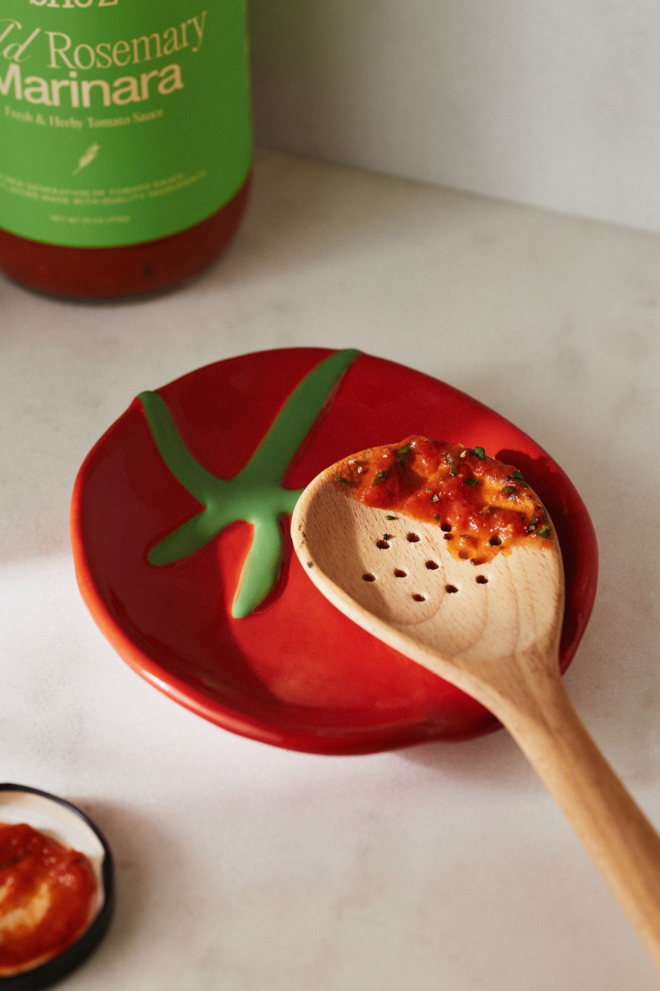 Handpainted Tomato Spoon Rest - Red, One Size