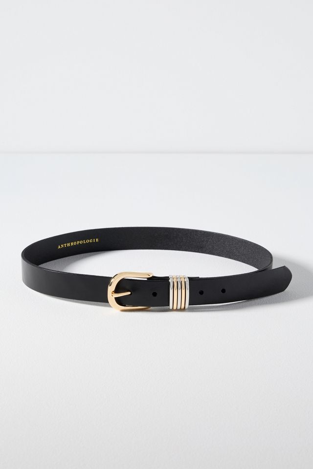 The Hensler Mixed-Metal Leather Belt