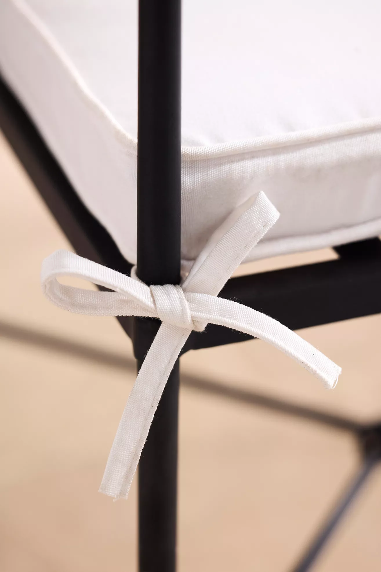 Close-up of cushion tie