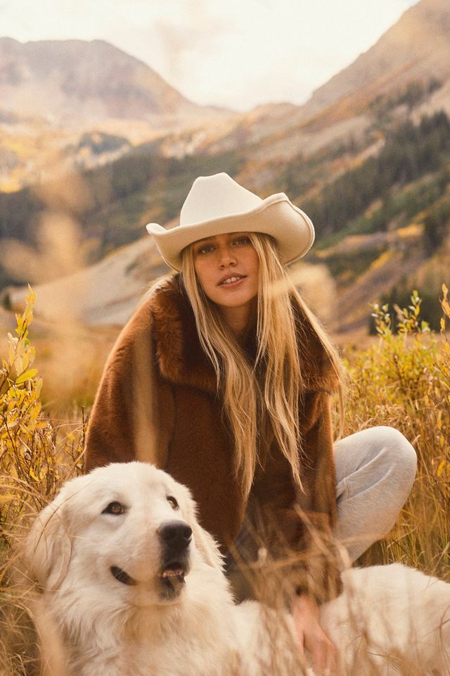 By Anthropologie Stylish Cinnamon Cowboy Hat Nubby Cowboy Rancher | Anthropologie main image 3