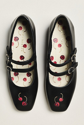 Duke & Dexter Icon Double-strap Mary Janes In Black