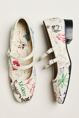 Duke & Dexter Icon Double-strap Mary Janes In Multi