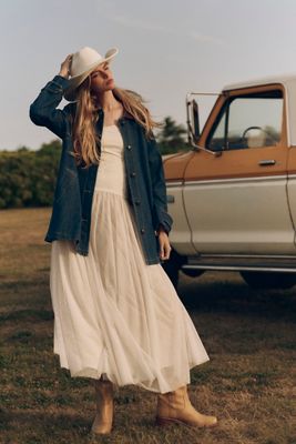 Hutch Twofer Tulle Drop-Waist Dress