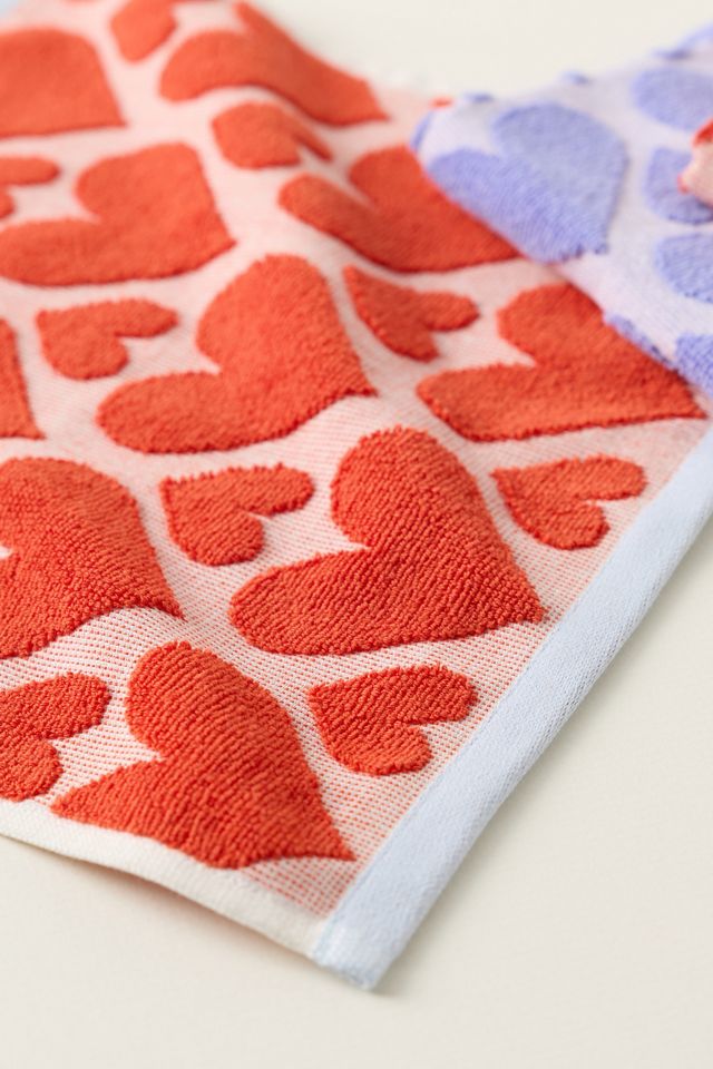 Icon Heart Jacquard Dishcloths, Set of 4 #1