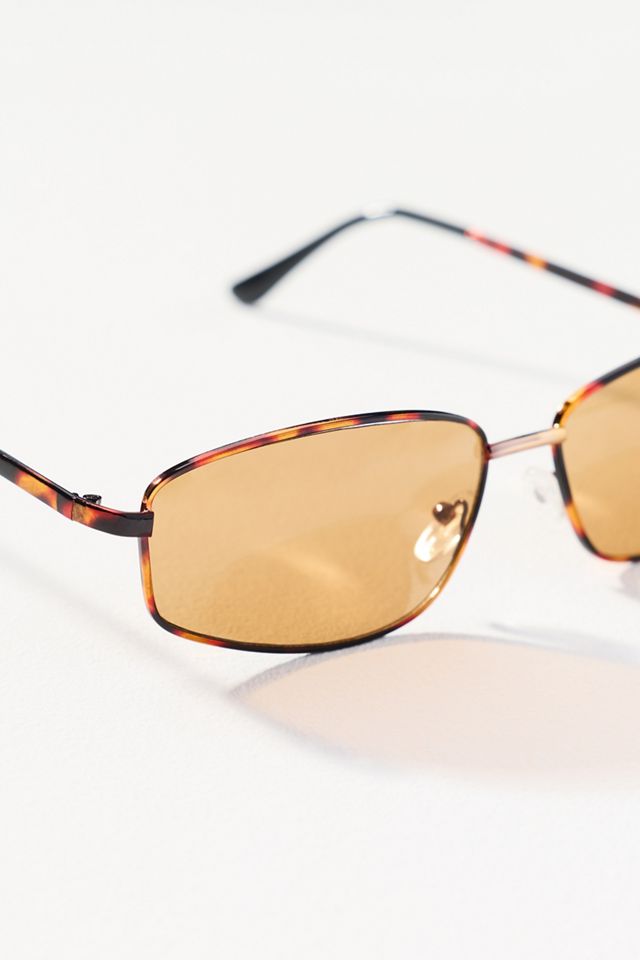 I-SEA Slim Metal Rectangle Sunglasses #2