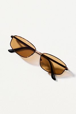 I-SEA Slim Metal Rectangle Sunglasses