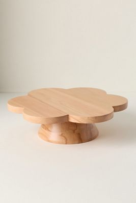 Flower Beech Wood Cake Stand
