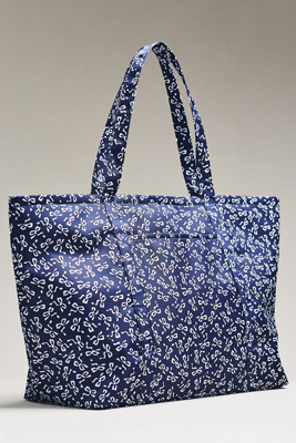 By Anthropologie Printed Weekender Tote In Blue