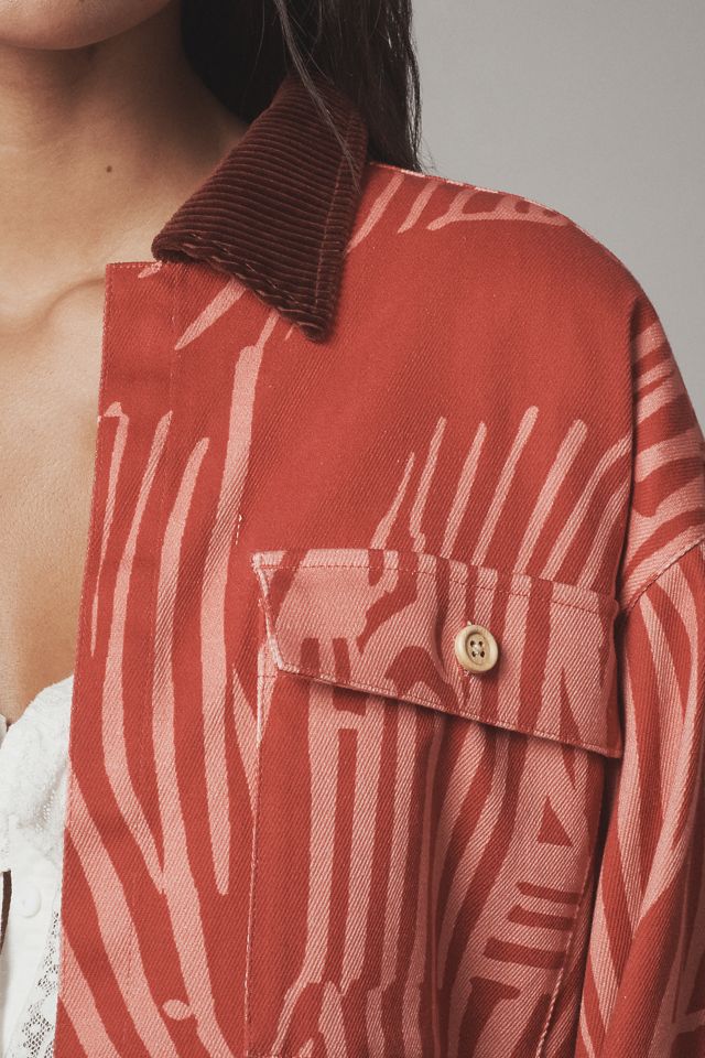 Bel Kazan Printed Open-Front Jacket #3