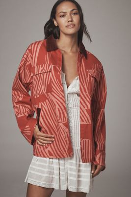 Bel Kazan Printed Open-Front Jacket