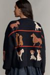Maeve Dogs Tie-Front Cardigan Sweater