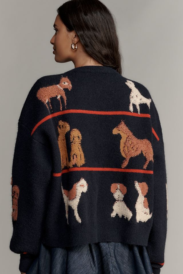 Maeve Dogs Tie-Front Cardigan Sweater #2