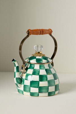 Mackenzie-childs 2 Qt. Tea Kettle In Green