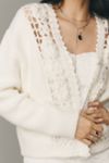 By Anthropologie 3D Floral Crochet Cardigan