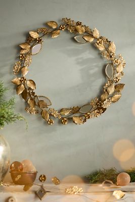 Golden Leaf + Mirror Wreath
