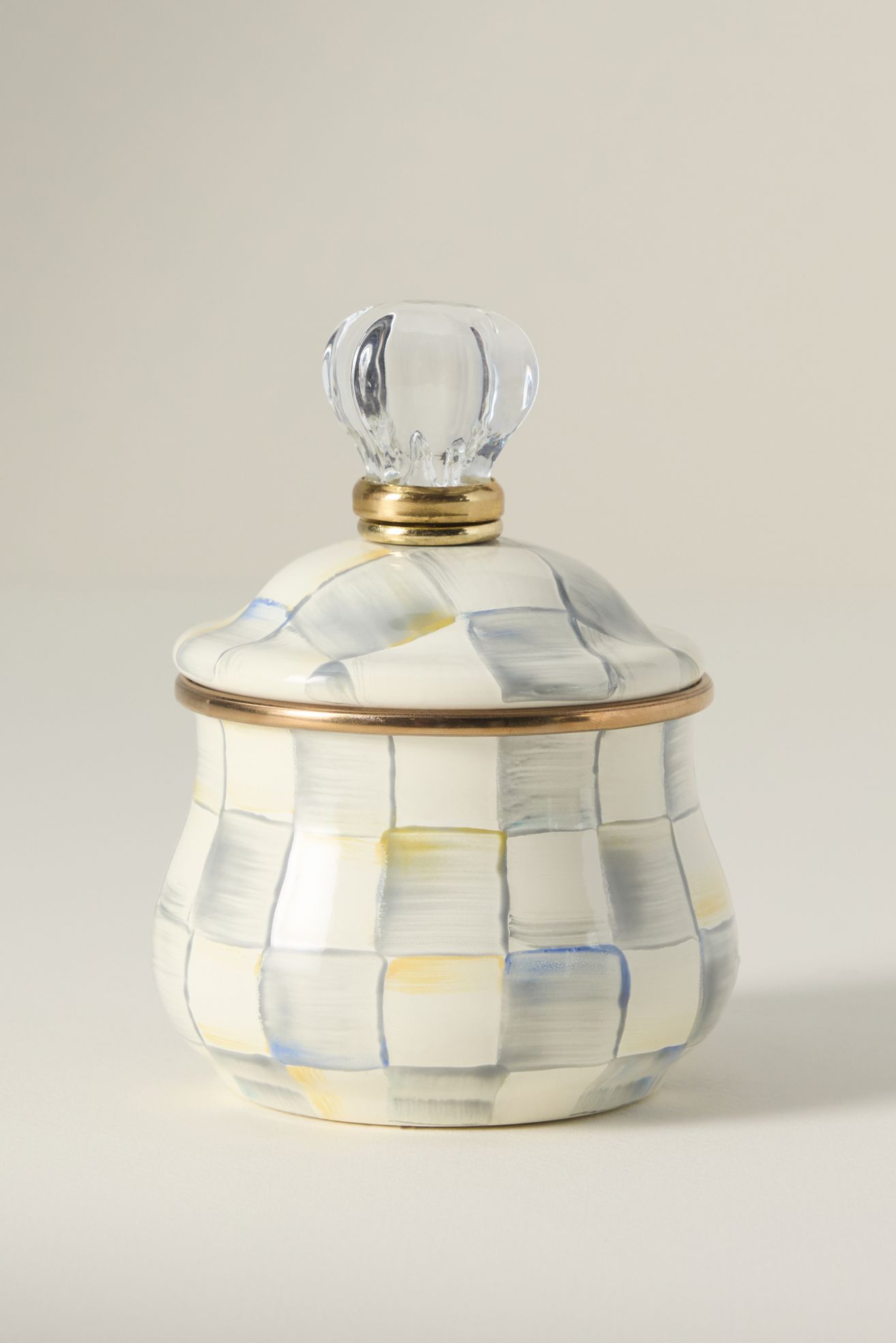 MacKenzie-Childs Sugar Bowl - Sterling Check, One Size
