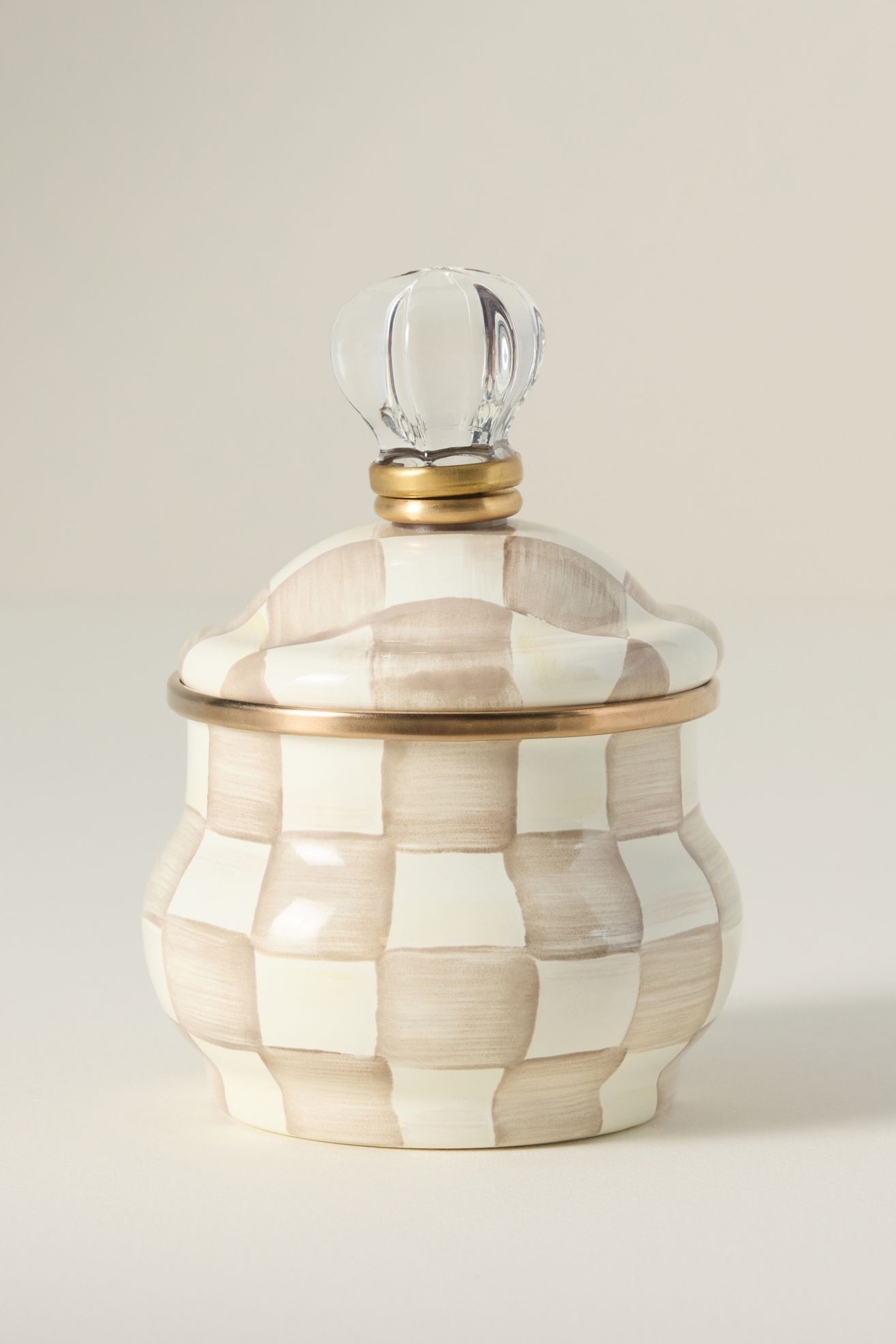 MacKenzie-Childs Sugar Bowl - Mocha Check, One Size