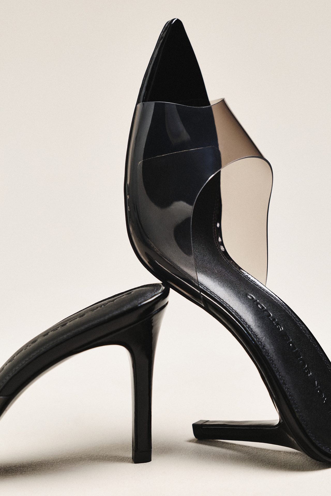 Black Suede Studio Bella Mule Heels