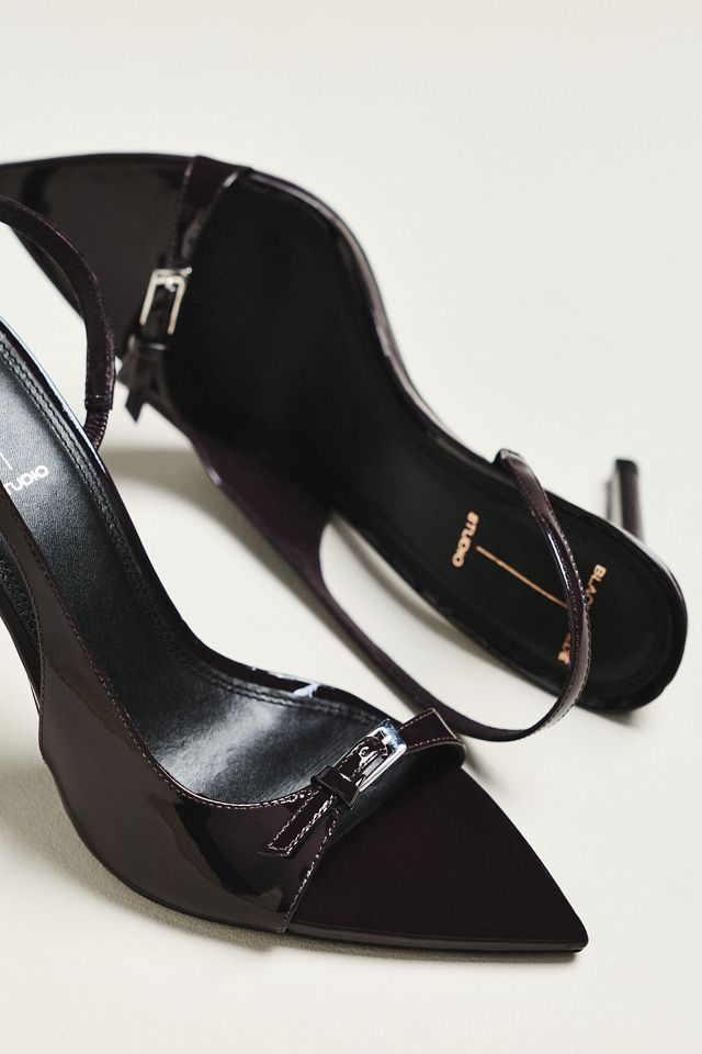 Black Suede Studio Heidi Slingback Heels #3