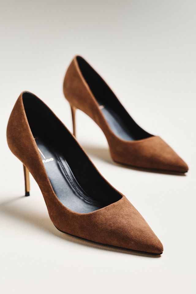 Black Suede Studio Amaya Pumps #1