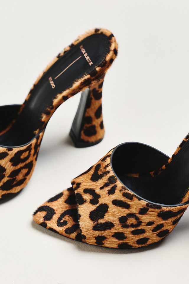 Black Suede Studio Junie Mule Heels #2