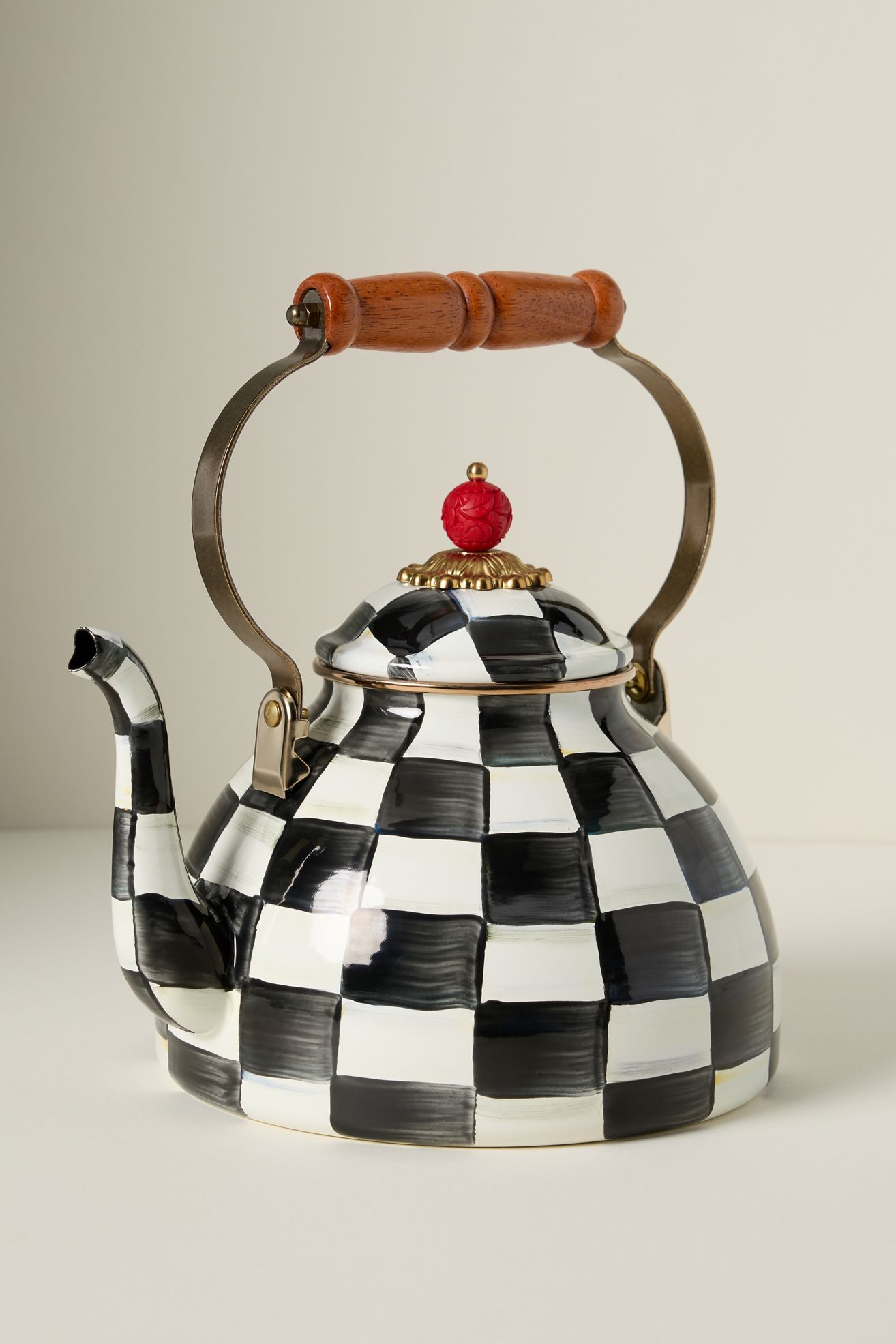 MacKenzie-Childs 3 Qt. Tea Kettle - Courtly Check, XL