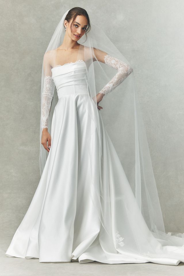 Watters Petunia Motif Cathedral Veil