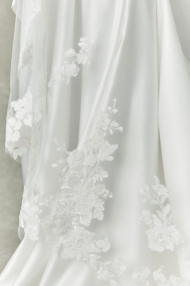 Watters Petunia Motif Cathedral Veil #3