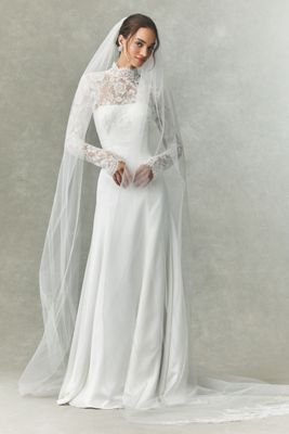 Watters Helenium Beaded Cathedral Veil