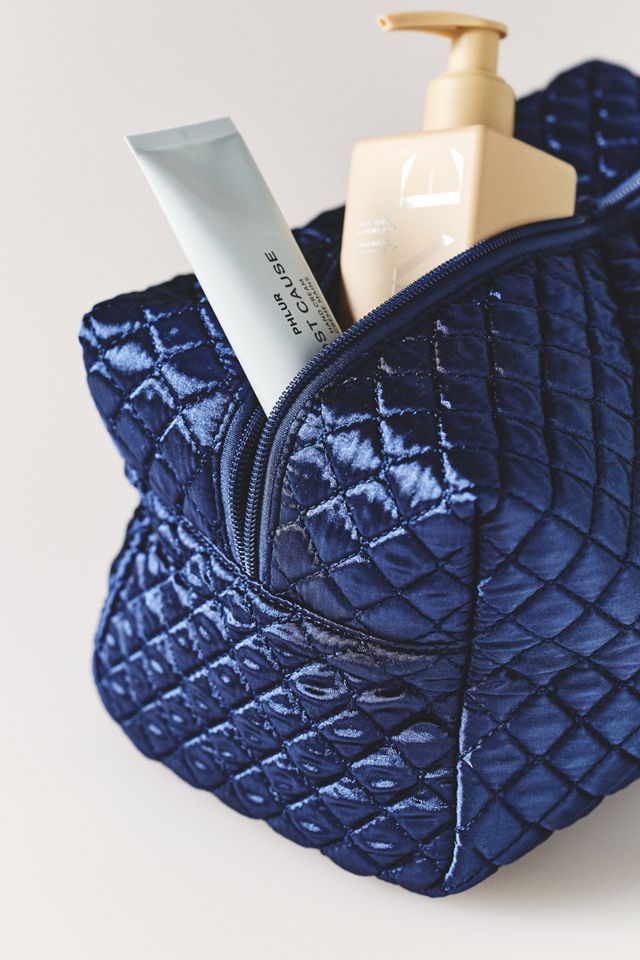 By Anthropologie Quilted Satin Cosmetic Bag #1