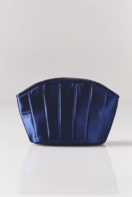 By Anthropologie Satin Half-Moon Cosmetic Bag