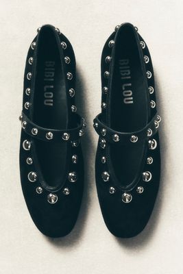 Bibi Lou Studded Mary Jane Ballet Flats