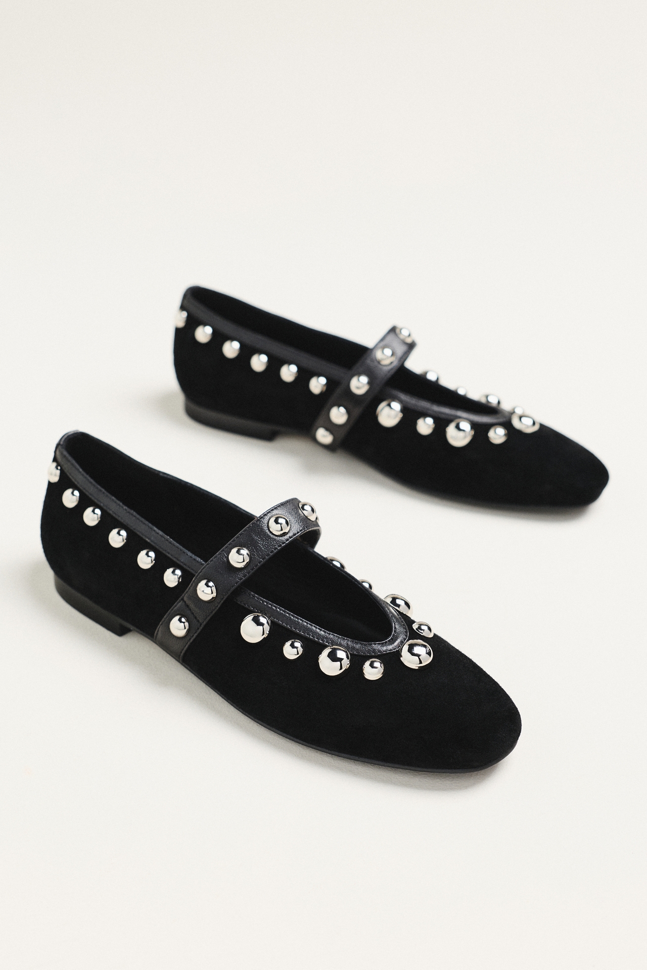 Bibi Lou Studded Mary Jane Ballet Flats