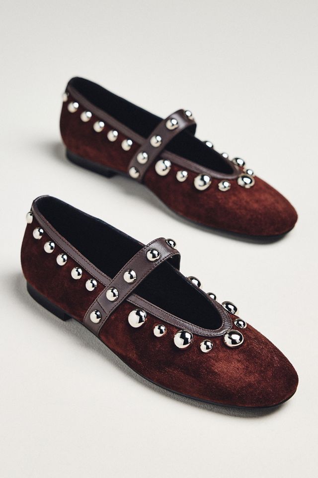Bibi Lou Studded Mary Jane Ballet Flats #1