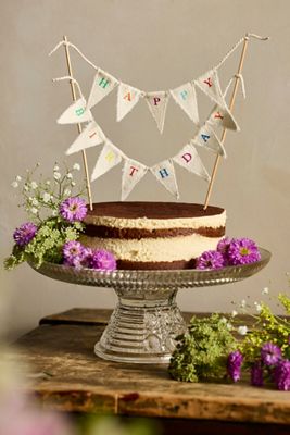 Happy Birthday Pennant Cake Topper