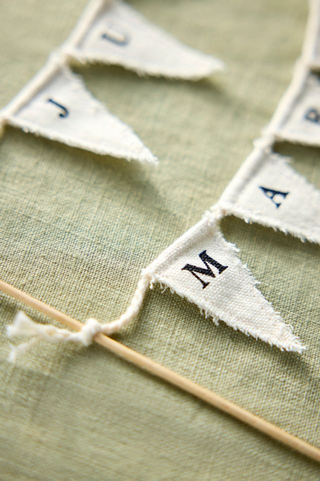 Just Married Pennant Cake Topper #1