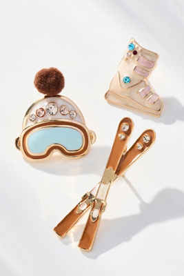 By Anthropologie Sports Brooches, Set Of 3 In Blue