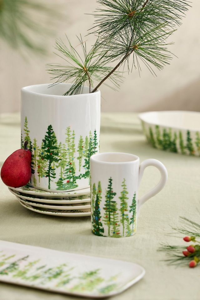 Holiday Forest Stoneware Cookie Platter #5