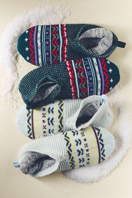 Bombas Retro Fair Isle Gripper Slippers