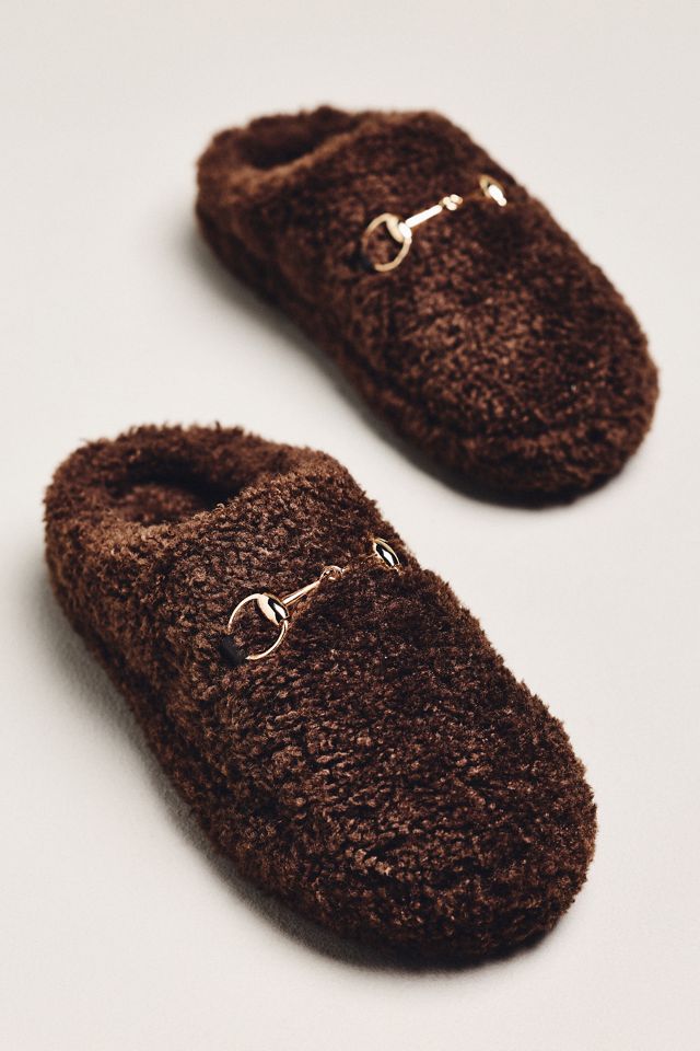 Maeve Sherpa Fleece Bit Scuff Slippers