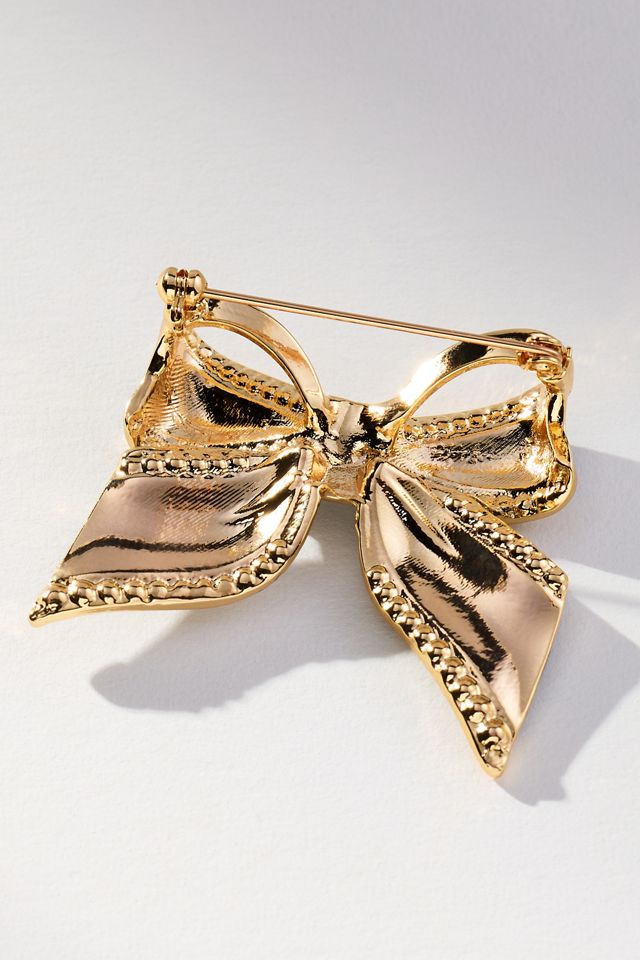 Crystal Bow Brooch | Anthropologie