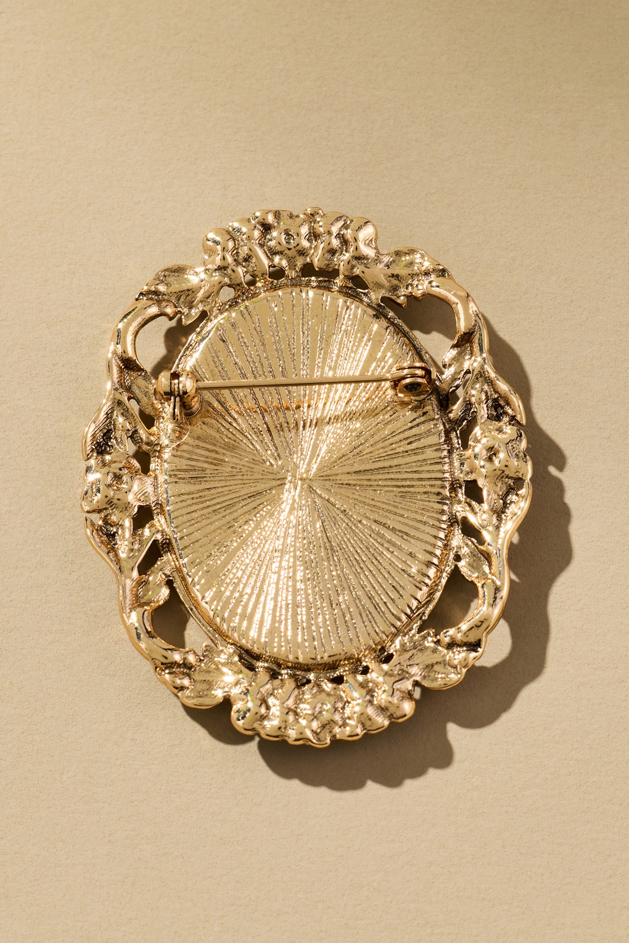 Oval Needlepoint Brooch