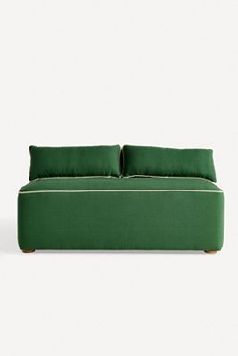 Magnolia Linen-Blend Dining Bench