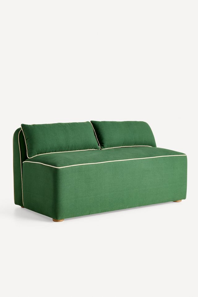 Magnolia Linen-Blend Dining Bench #2