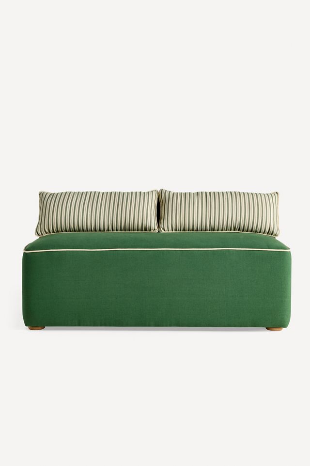Magnolia Linen-Blend Dining Bench #5