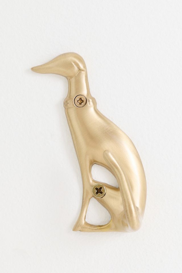 Caine Dog Brass Bath Hook #2