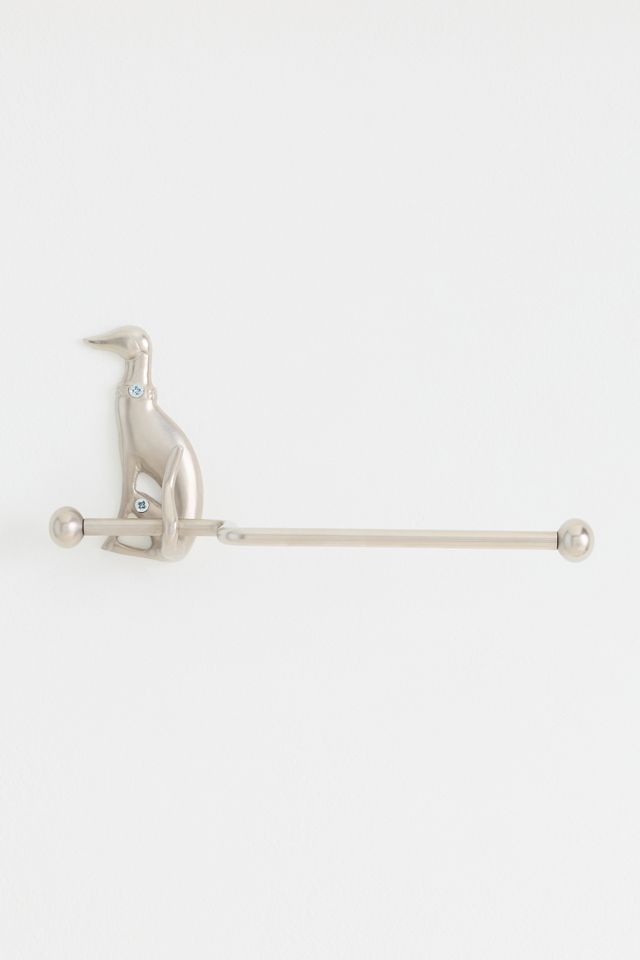 Caine Dog Brass Toilet Paper Holder #2
