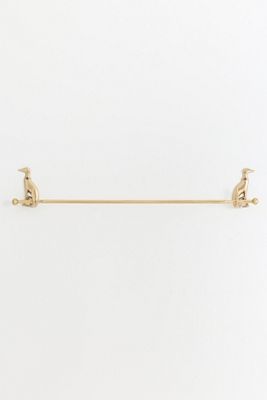 Caine Dog Brass Towel Bar